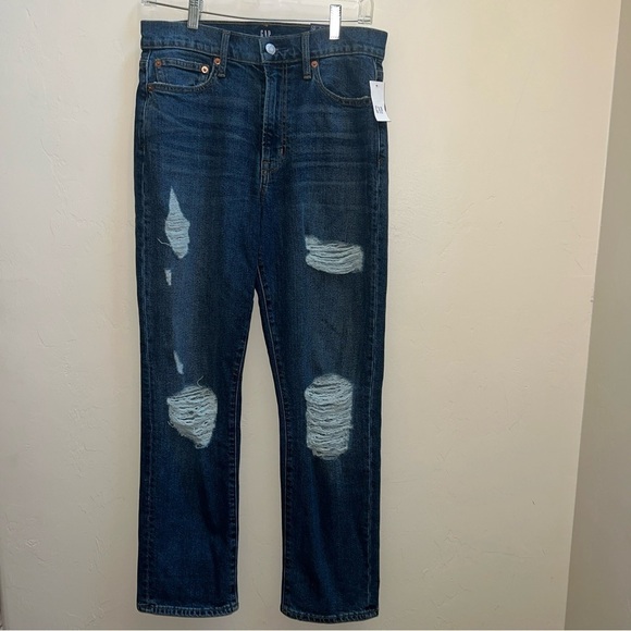 Gap High Rise Distressed Straight Jeans Women’s Size 28 NWT - Picture 1 of 6
